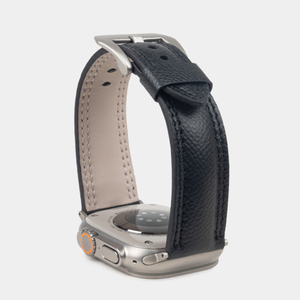 Ремешок для Apple Watch Ultra 49mm из кожи сафьяно,черного цвета