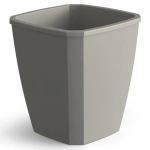 Кашпо для цветов пластиковое 2,4л «Лаунж» с дренажной вставкой пыльно-серое С371ПСЕР