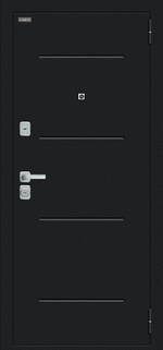 Техно/BChrome Букле черное/Cappuccino Melinga 205*96 левое
