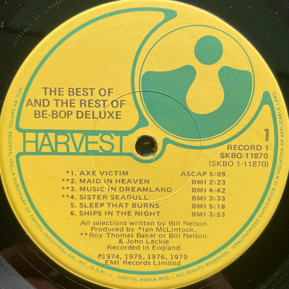 Be Bop Deluxe ‎– The Best Of And The Rest Of Be Bop Deluxe 2LP (США 1979г.)