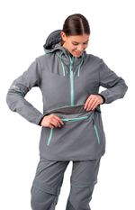 Костюм женский «Элит Барьер NEW» (смесовая, светло-серый, мята) Орион