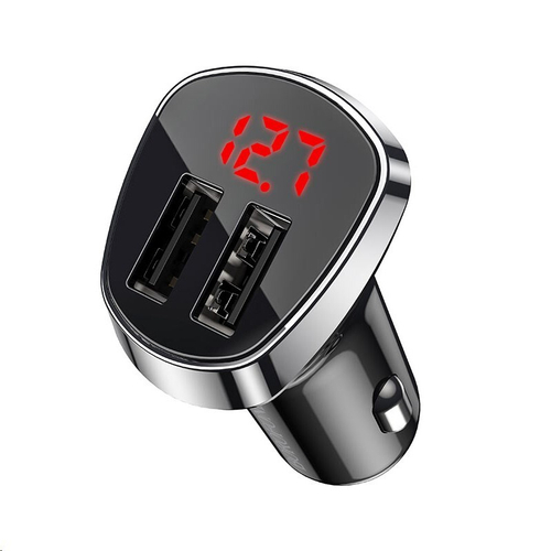 Зарядное устр-во в прикур. 2 USB 2.4A + вольтметр (BOROFONE)