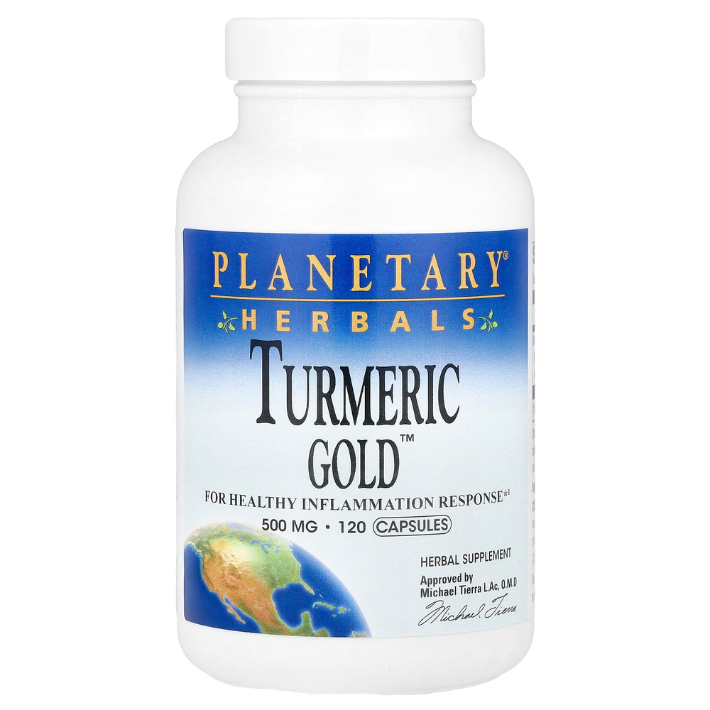 Planetary Herbals, Turmeric Gold ™, 500 мг, 120 капсул