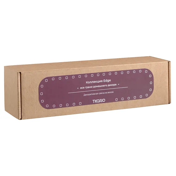 Свеча декоративная бордового цвета Edge 25,5 см