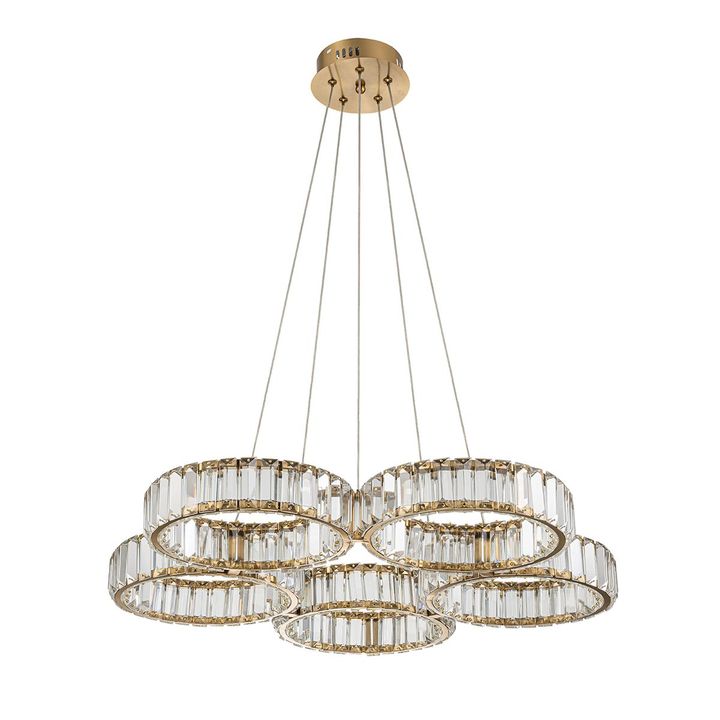 Подвесной светодиодный светильник Indigo Favo 12036/5P Brass V000074L