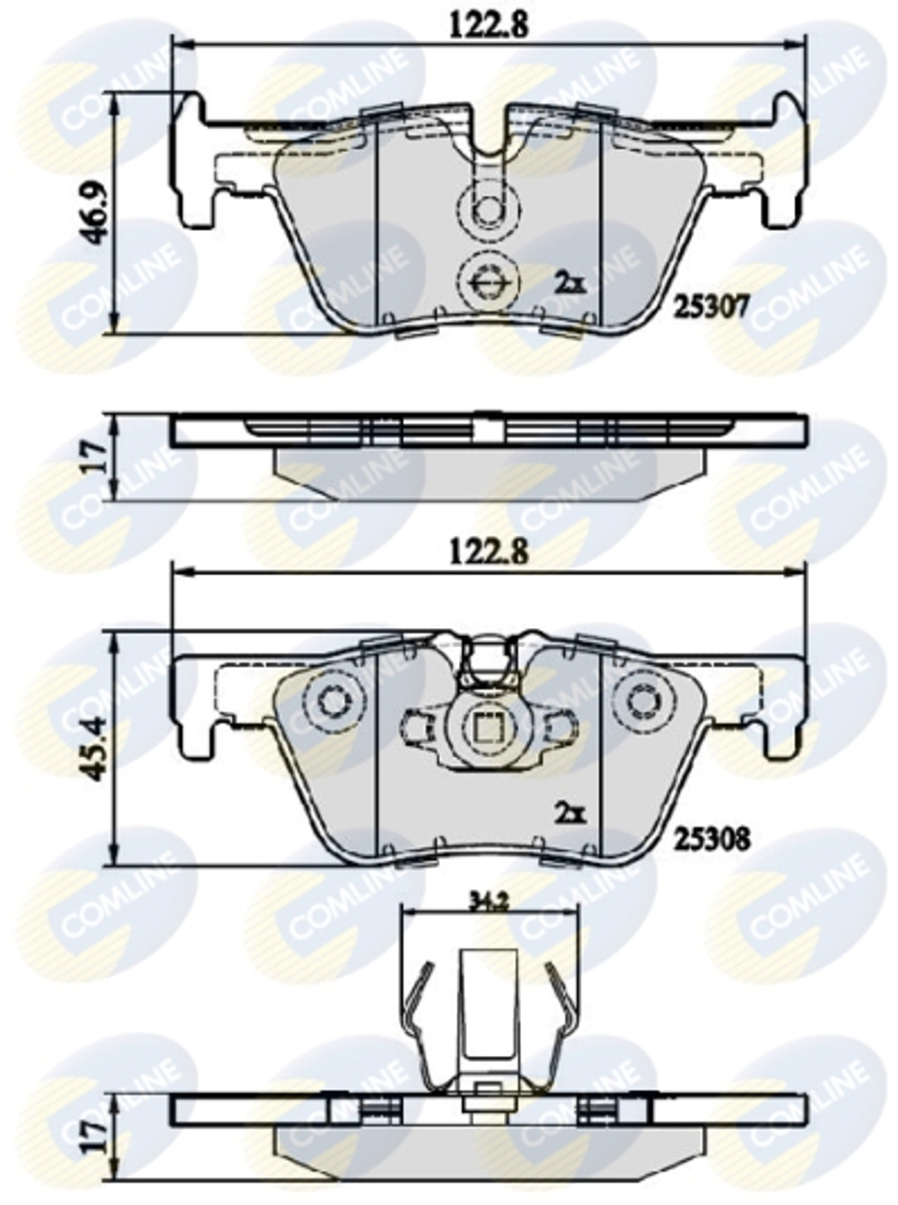 COMLINE - CBP02131-CML - Brake Pad Set, disc brake