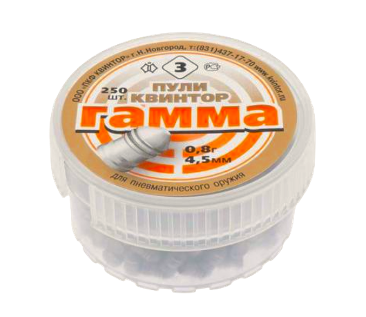 Пули Гамма для пневматики 4,5 мм 0,8 г 250 шт