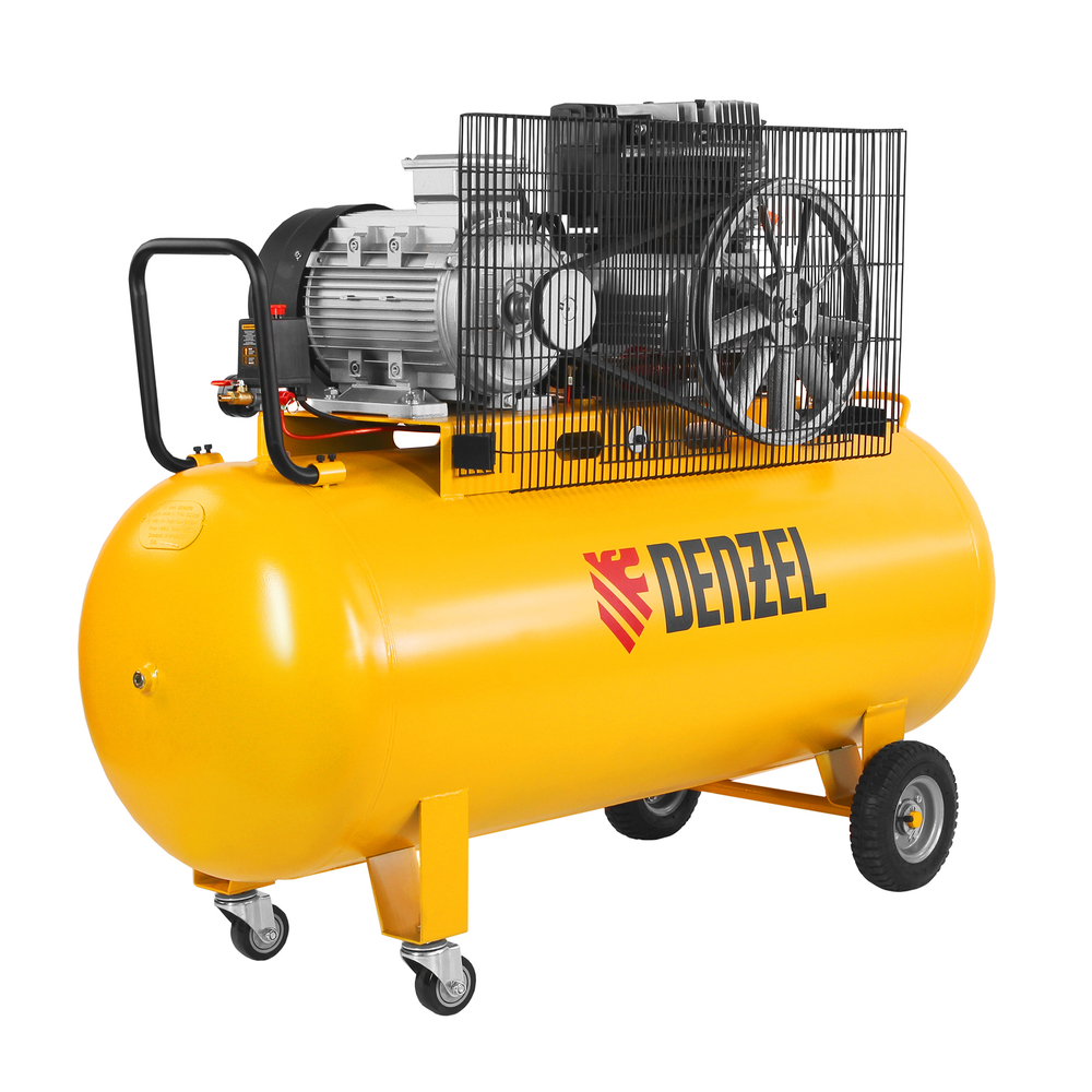 Компрессор поршневой ременной BCI5500-T/270. 5.5 кВт. 270 литров. 850 л/мин Denzel