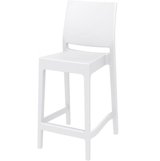 Белый пластиковый полубарный стул Maya | Siesta Contract | Турция