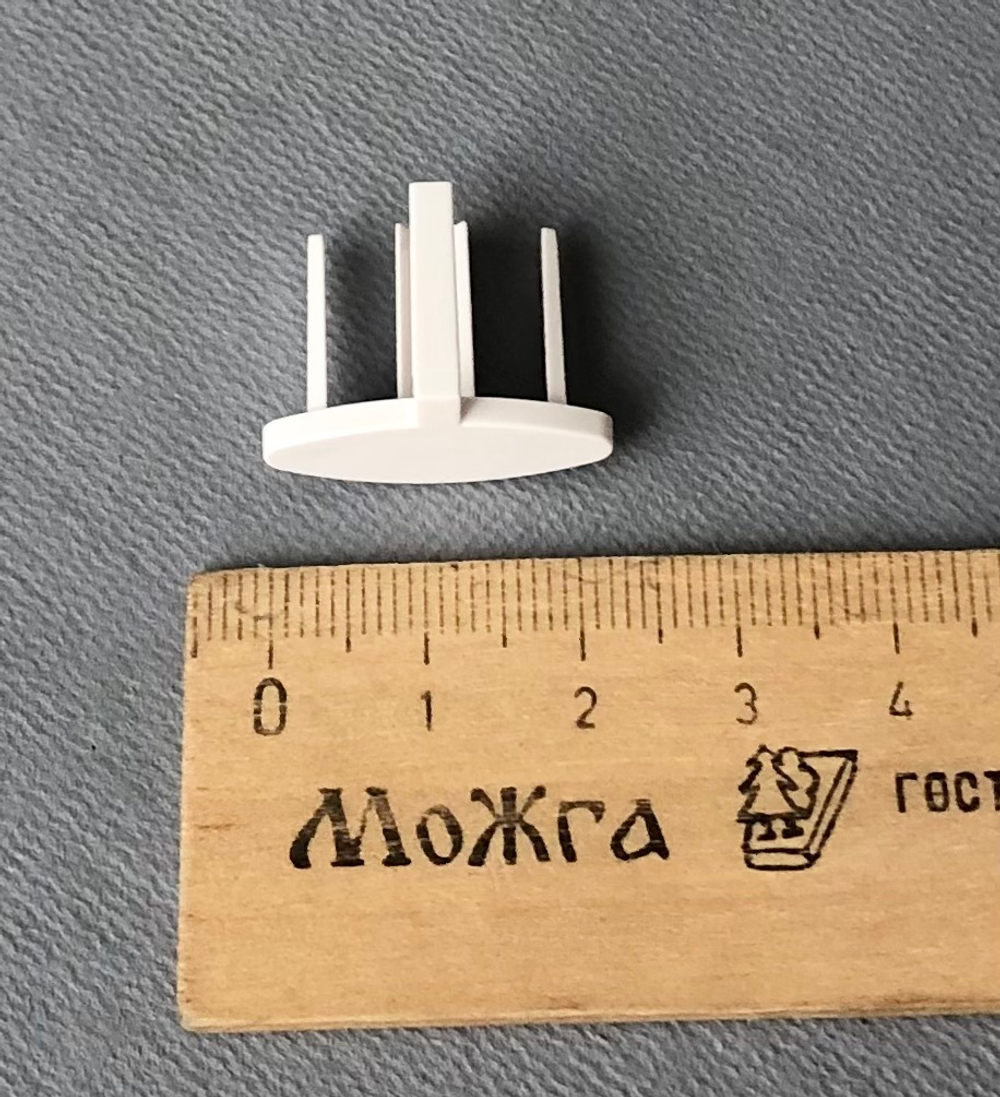 Заглушка утяжелителя рулонных штор Мини с боковой фиксацией, цвет белый