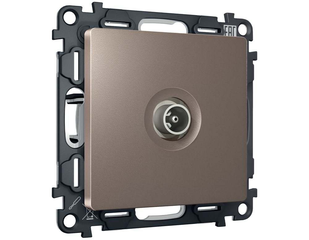 MA643010 Комплект механизма TV розетки оконечной ALFA Темная бронза матовый 50-870 MHz 1dB QUANT (AP6430, VM202)