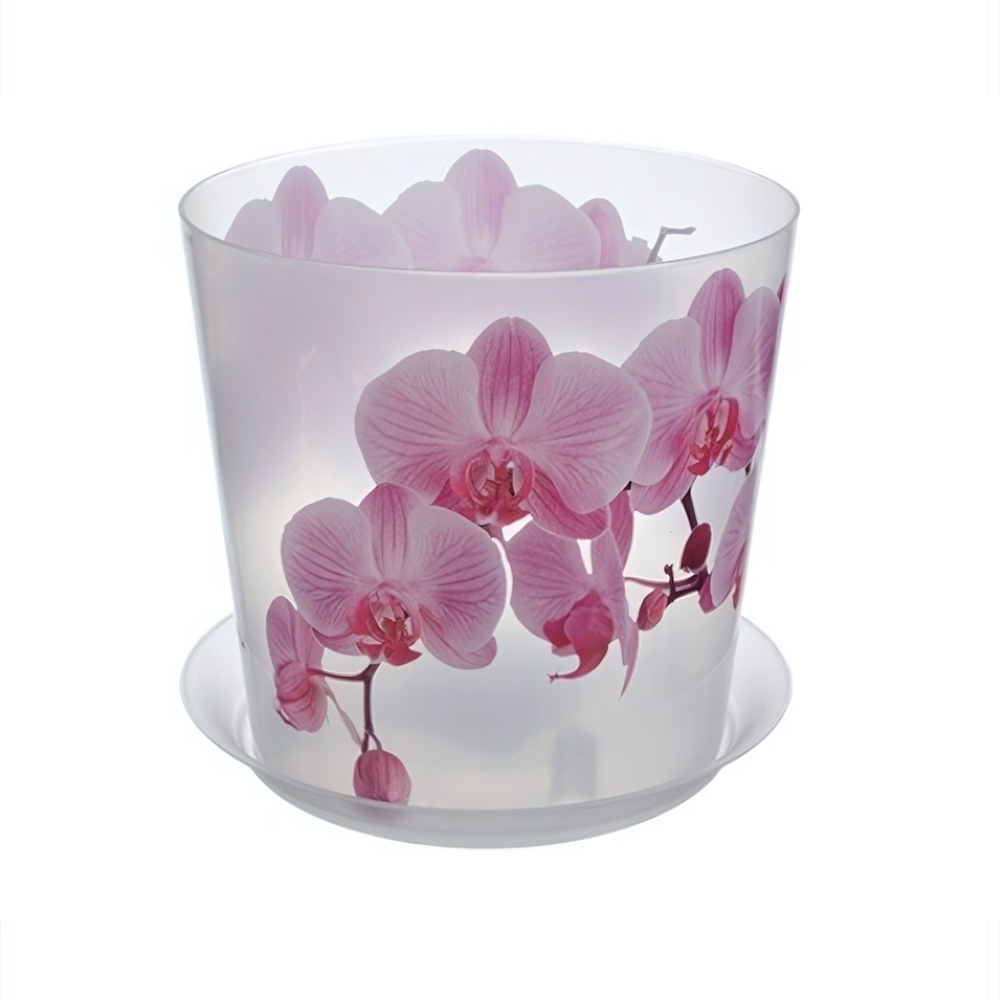 Кашпо ДЕКО "Орхидея" с подставкой D125мм 1,2л, М3105