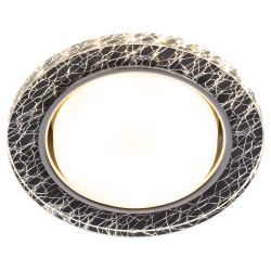 Встраиваемый светильник со светодиодной подсветкой ЭРА DK LD51 WH/BK GX53 белый черный | Встраиваемые LED светильники