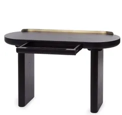 Письменный стол с ящиком Salmon 128х50 см, черный