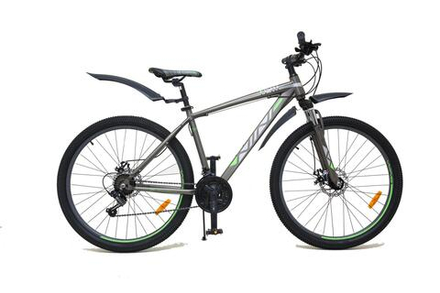 Велосипед WIND Fisht 27,5" 21-spd, серо-зеленый