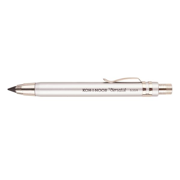 Карандаш цанговый металлический с клипом KOH-I-NOOR VERSATIL 5359, 5,6 мм, серебристый