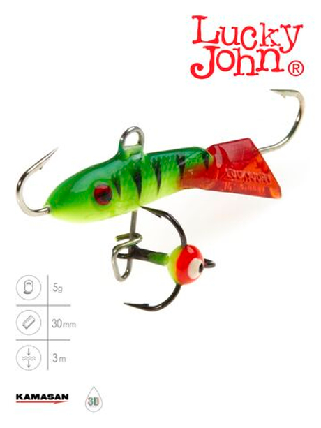 Балансир LUCKY JOHN Classic №3 (+тройник), цвет 36RT, арт. 81301-36RT