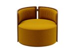 Кресло крутящееся Lagom 800 (горчичный, орех)