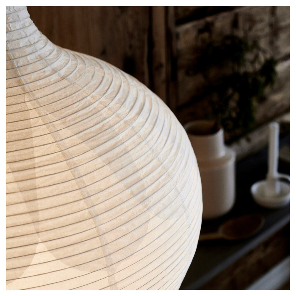 IKEA RISBYN  (ИКЕА РИСБЙН)  -  Абажур для подвесного светильника, луковицеобразный/белый, 57 см