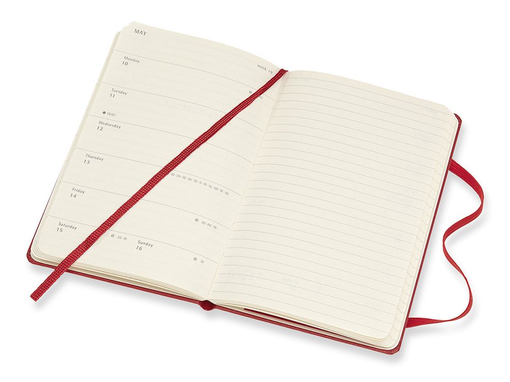 Еженедельник Moleskine Classic Weekly Pocket 90x140 (DHF212WN2)