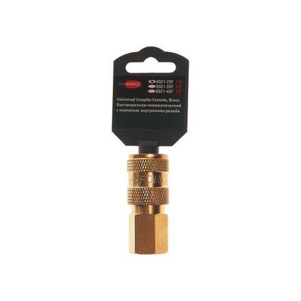 Быстроразъем RF-BSE1-2SF пневматический с клапаном, внутренняя резьба 1/4" (в пластиковом держателе) ROCKFORCE
