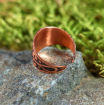 Кольцо-амулет «Ратиборец», пластинчатый, медь, D=17-23 мм