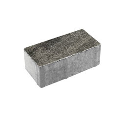 Тротуарная плитка ПРЯМОУГОЛЬНИК 200x100 мм - Листопад гранит Антрацит