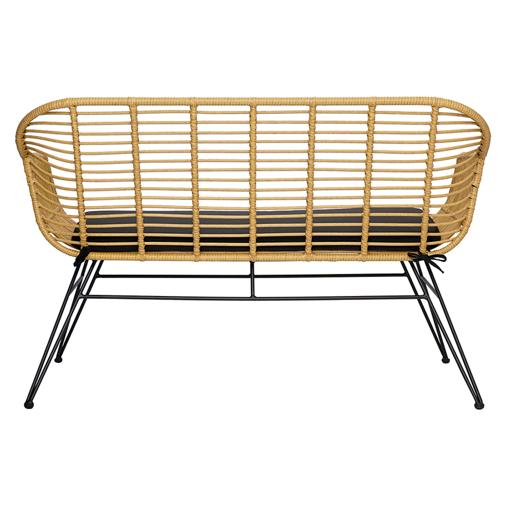 Кушетка vetle bent, 125х68х81 см, ротанг