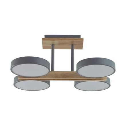 8031/72CL LEDIO LN26 345 серый, дерево/металл/акрил Потолочный светильник LED 72W 3000/4000/6000К 220V PLATO