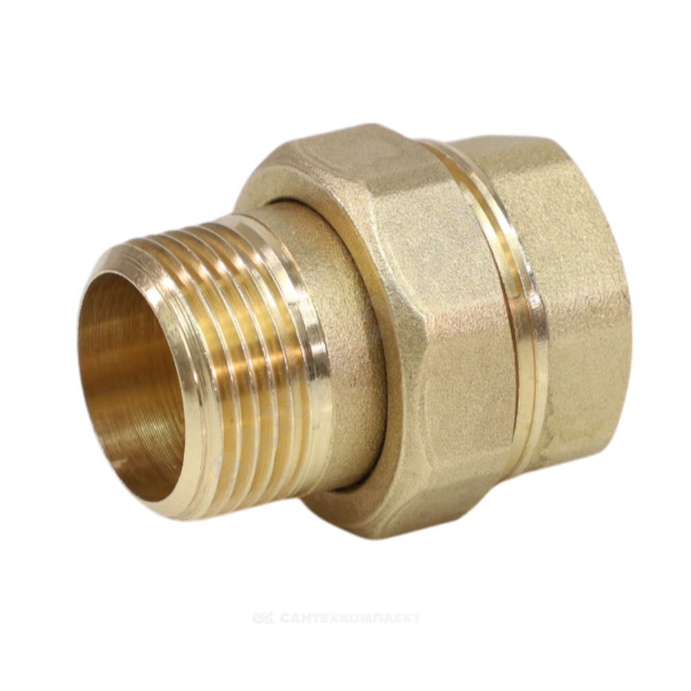 Соединитель латунь американка Ду 25 (1") прямой ВР/НР VALFEX VF.340.L.100