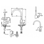 СМЕСИТЕЛЬ ДЛЯ КУХНИ С ВЫСОКИМ Р-ИЗЛИВОМ BRAVAT DROP-D F748162C-2