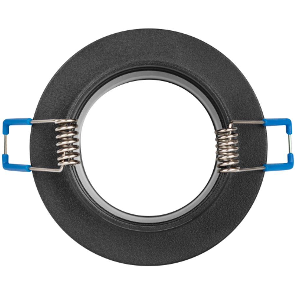 Встраиваемый светильник алюминиевый ЭРА KL89 BK MR16/GU5.3 черный | Алюминиевые встраиваемые светильники