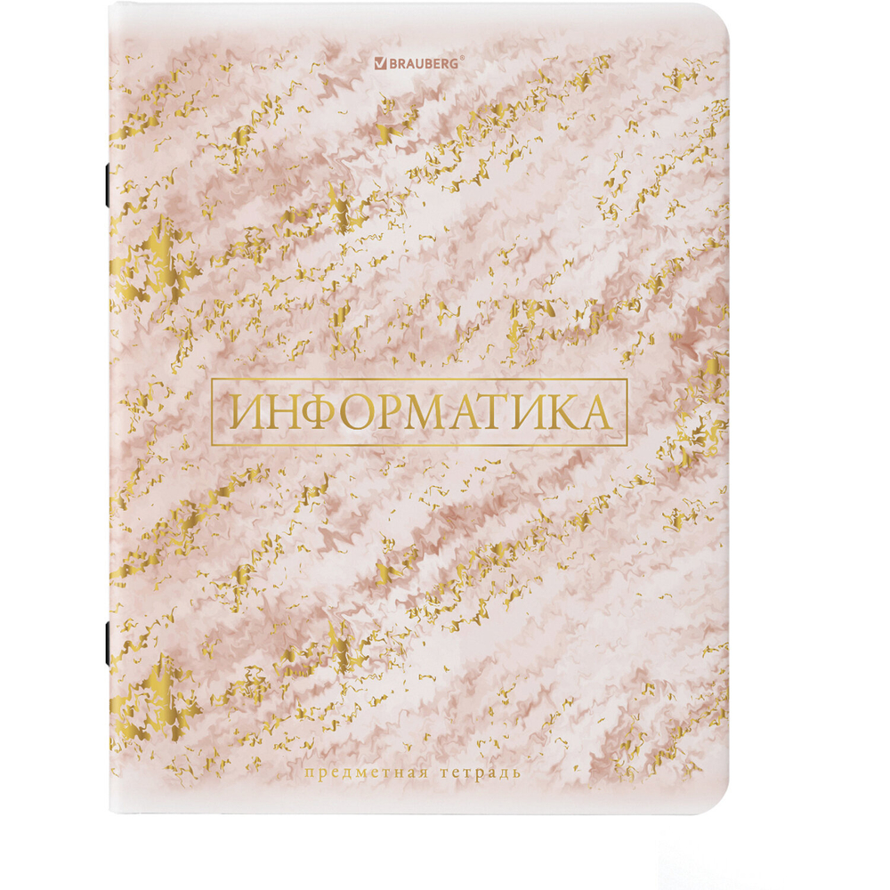 Тетрадь предметная "PASTEL" 48 л. SoftTouch фольга ИНФОРМАТИКА клетка BRAUBERG (10 штук в упаковке)