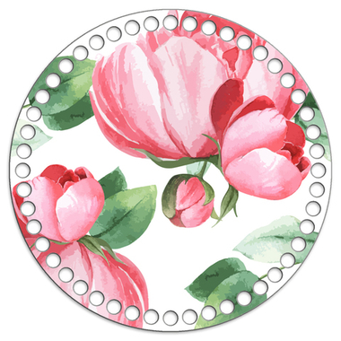 Донышко 20 см. Пионы