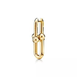 Серьги из жёлтого золота 18k,Tiffany ⚜️Hard Wear medium Link