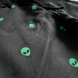 Оверсайз брюки "こんにちは" green