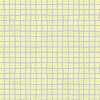 Клетка сиреневая и голубая на желтом фоне