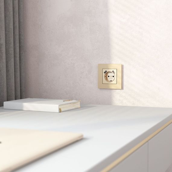 Рамка Werkel AluMax на 1 пост шампань W0013511 4690389204029