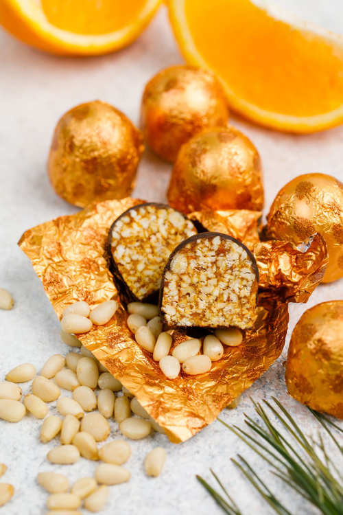 Кедровый грильяж / Апельсин и Корица / шоу-бокс/ 540 г / ТМ Сибирский кедр