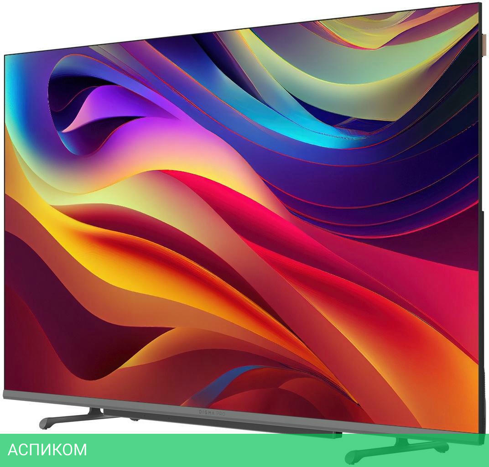 Телевизор Digma Pro 65L черный/серебристый