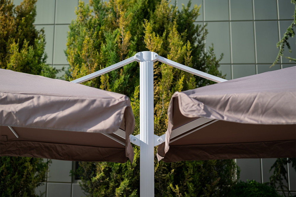 Зонт двойной Мадрид 3*3м, цвет песочный