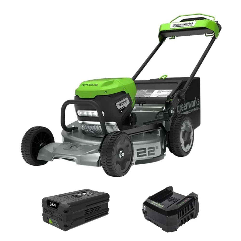 Аккумуляторная газонокосилка Greenworks LM221SK5 82В (1 x 5 Ач, ЗУ) нож 56 см, 2519407UB