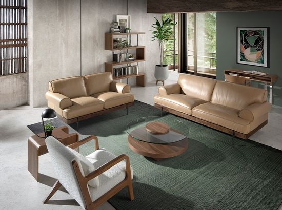 Кресло 5100/DC1580 с тканевой обивкой и деревянной конструкцией цвета ореха Испания