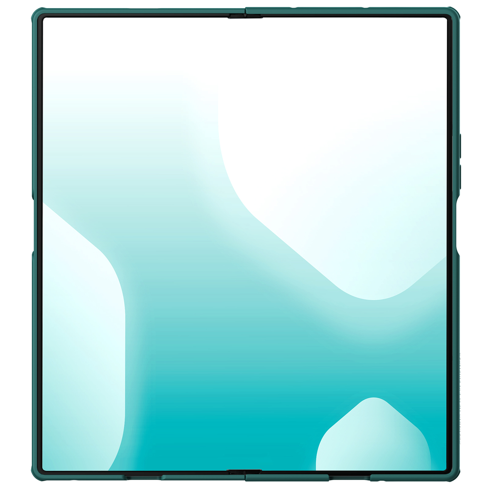 Чехол зеленого цвета покрытый мягким жидким силиконом от Nillkin для Samsung Galaxy Fold 7, серия Flex Pure Fold Case (в комплекте перо S Pen)