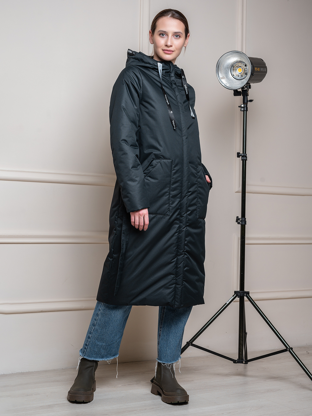 Пальто женское "Кэнди" черный