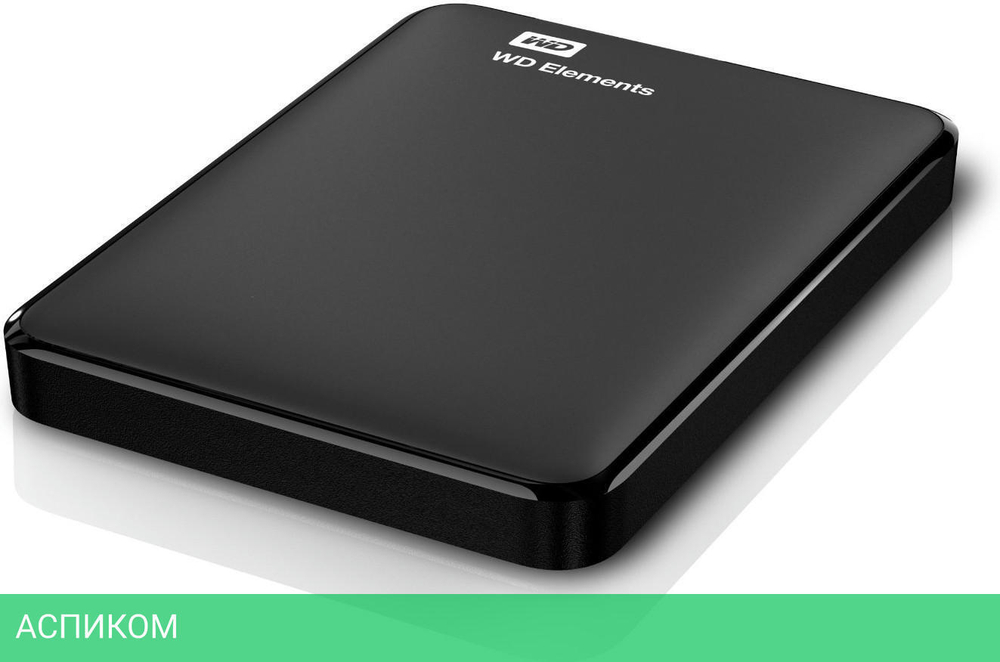 Внешний накопитель WD Elements Portable 1TB черный (WDBUZG0010BBK-WESN)