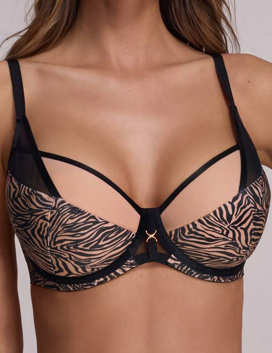 Бюстгальтер с пуш-ап вкладышами Ava REBEL 2191 U P-UP animal print