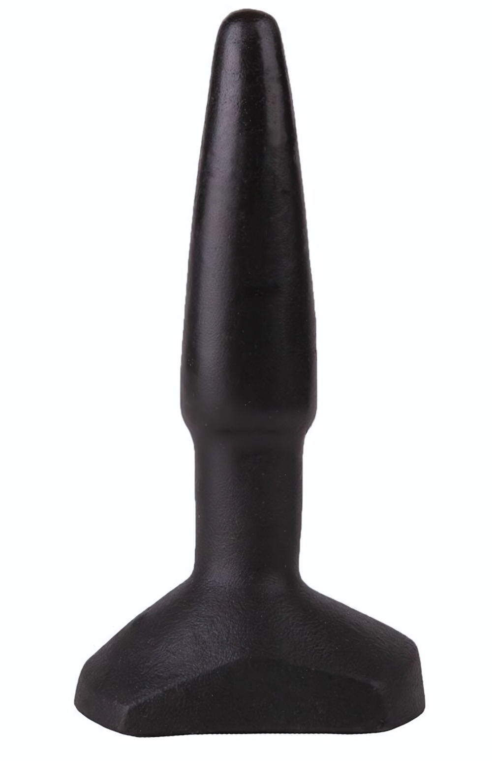Чёрный анальный плаг на широком основании - 11,5 см. (Цвет: черный)