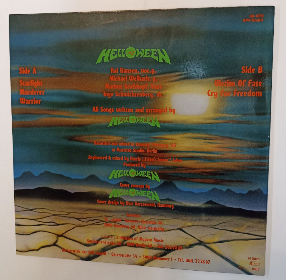Винтажная виниловая пластинка LP Helloween MiniAlbum (Germany 1985)