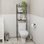 Стеллаж в ванную комнату узкий "Атлантик 13" Черный 455*290*1670